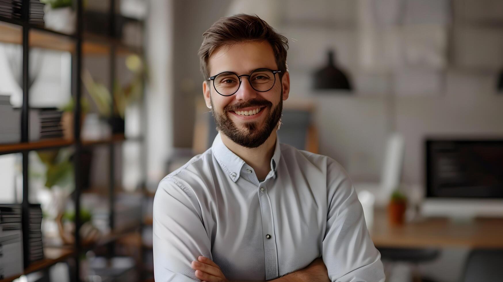 Smiling Young Continuous Improvement Consultant Focused on Increasing Efficiency and Productivity in the Workplace photo