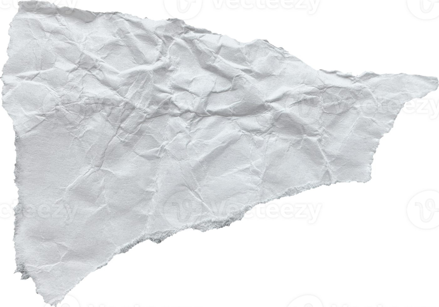 White Ripped Crumpled Paper Piece png