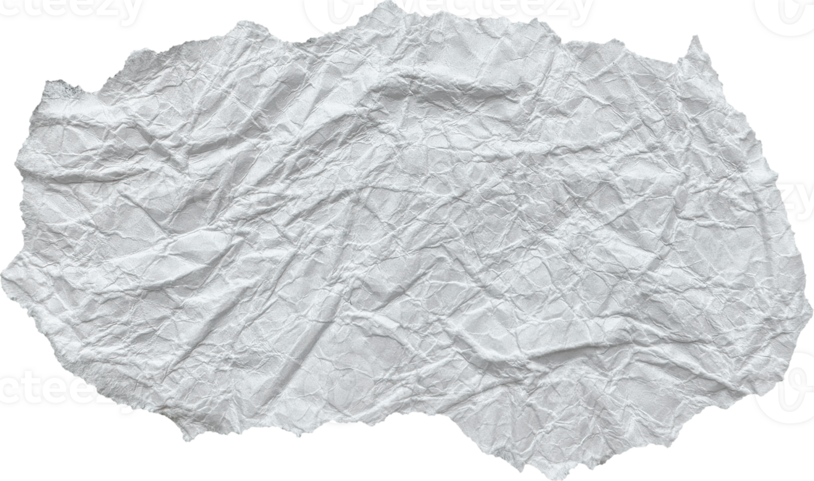 White Ripped Crumpled Paper Piece png