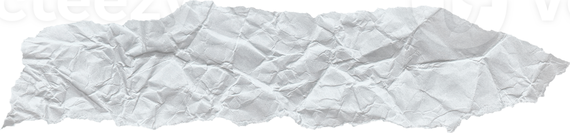 White Ripped Crumpled Paper Piece png