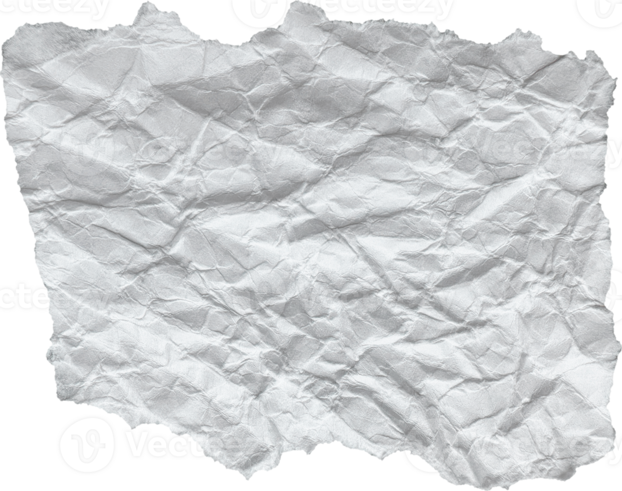 White Ripped Crumpled Paper Piece png