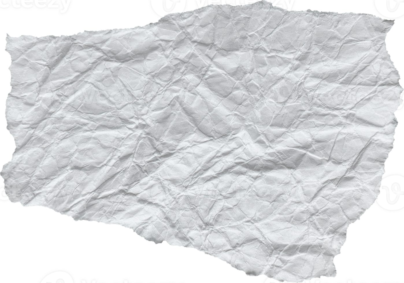 White Ripped Crumpled Paper Piece png