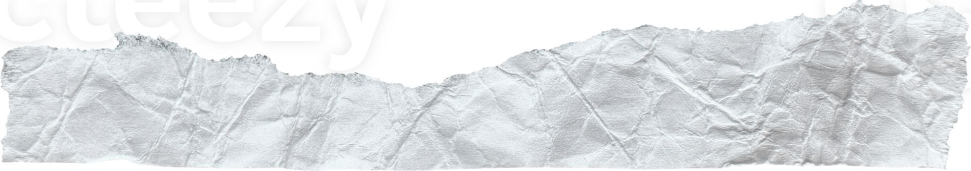 White Ripped Crumpled Paper Piece png