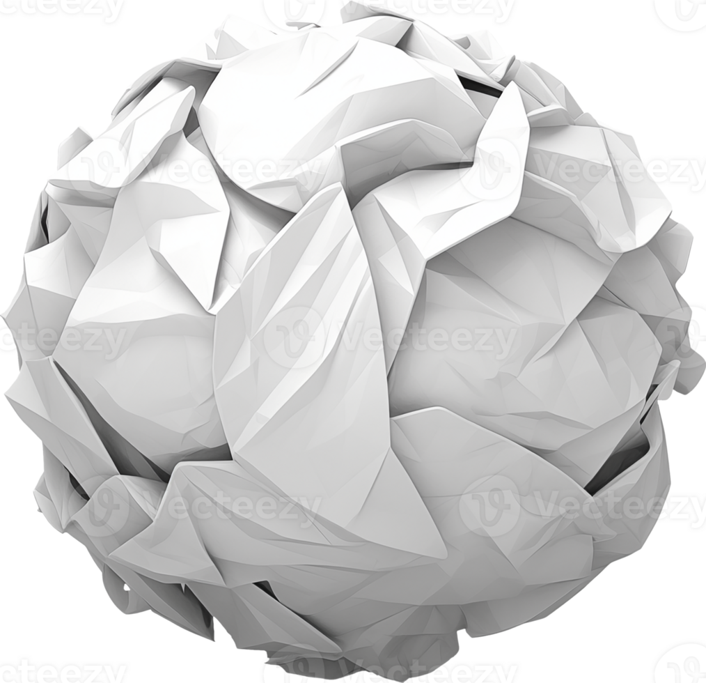 Crumpled paper ball png