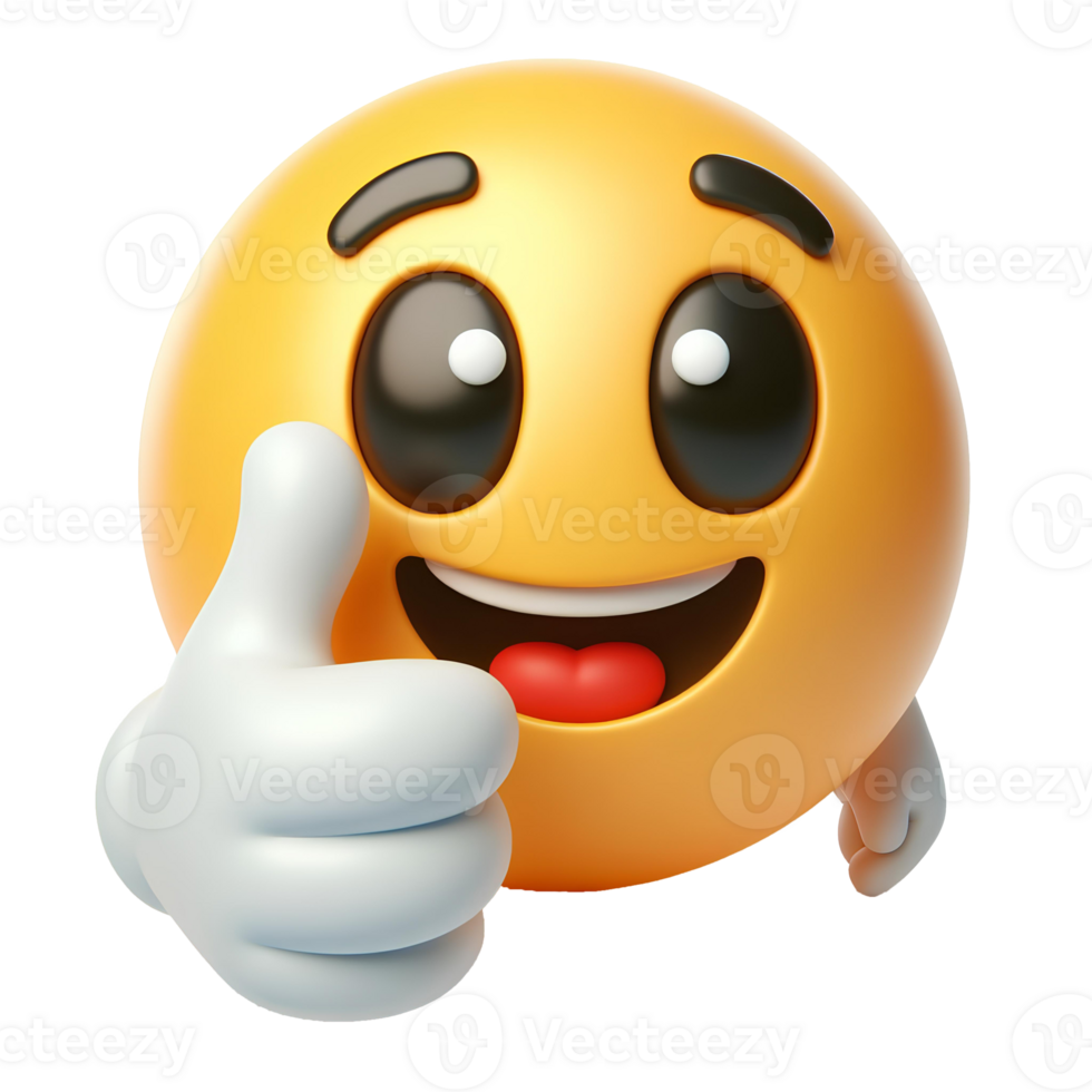 Thumb character isolated in transparent background png