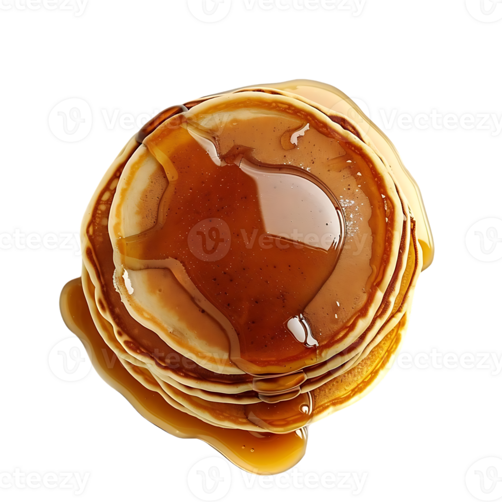 Photo of Delicious Pancakes Drizzled with Syrup png