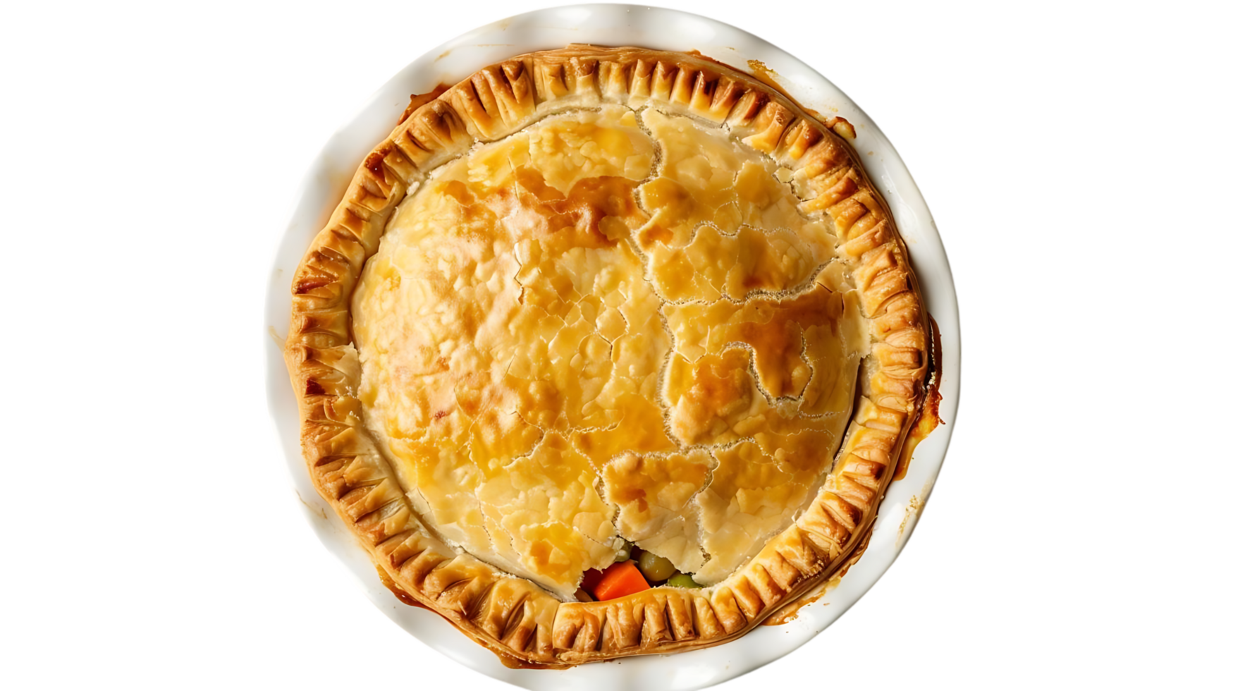 Golden Brown Crust Chicken Pot Pie Food Photography png