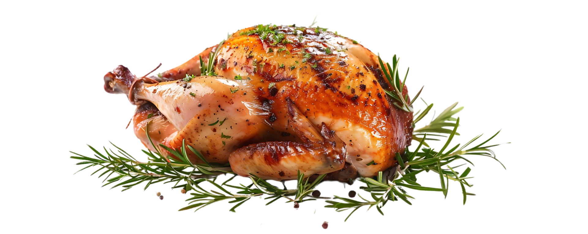 Roasted Chicken with Rosemary and Peppercorns - Realistic Image png
