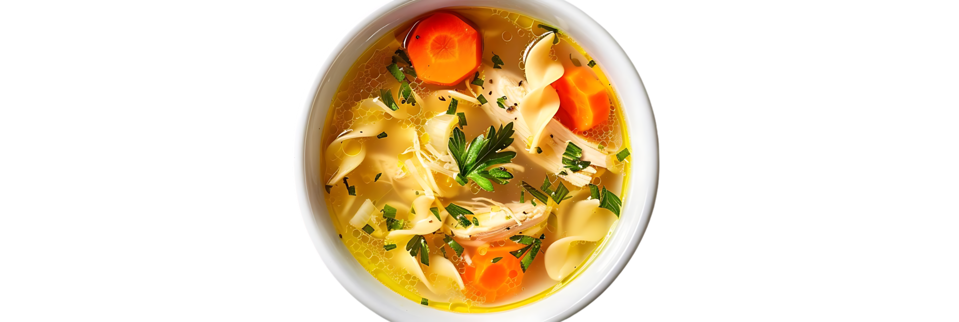 Chicken Noodle Soup in a Bowl - Photo png