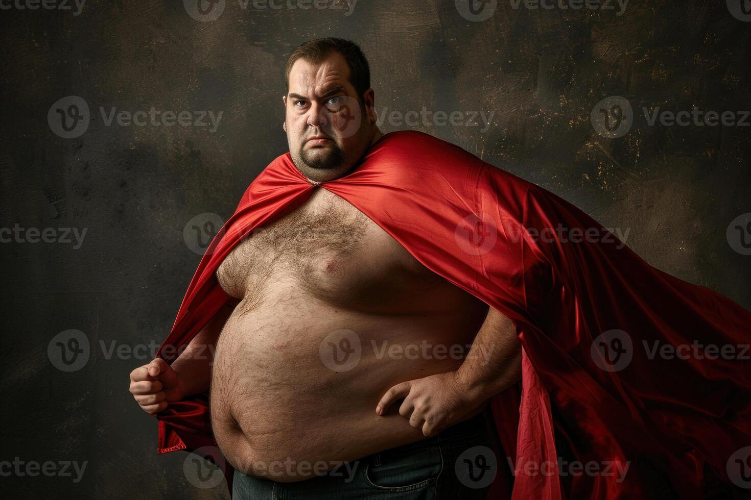 Unconventional superhero exudes confidence in portrait photo