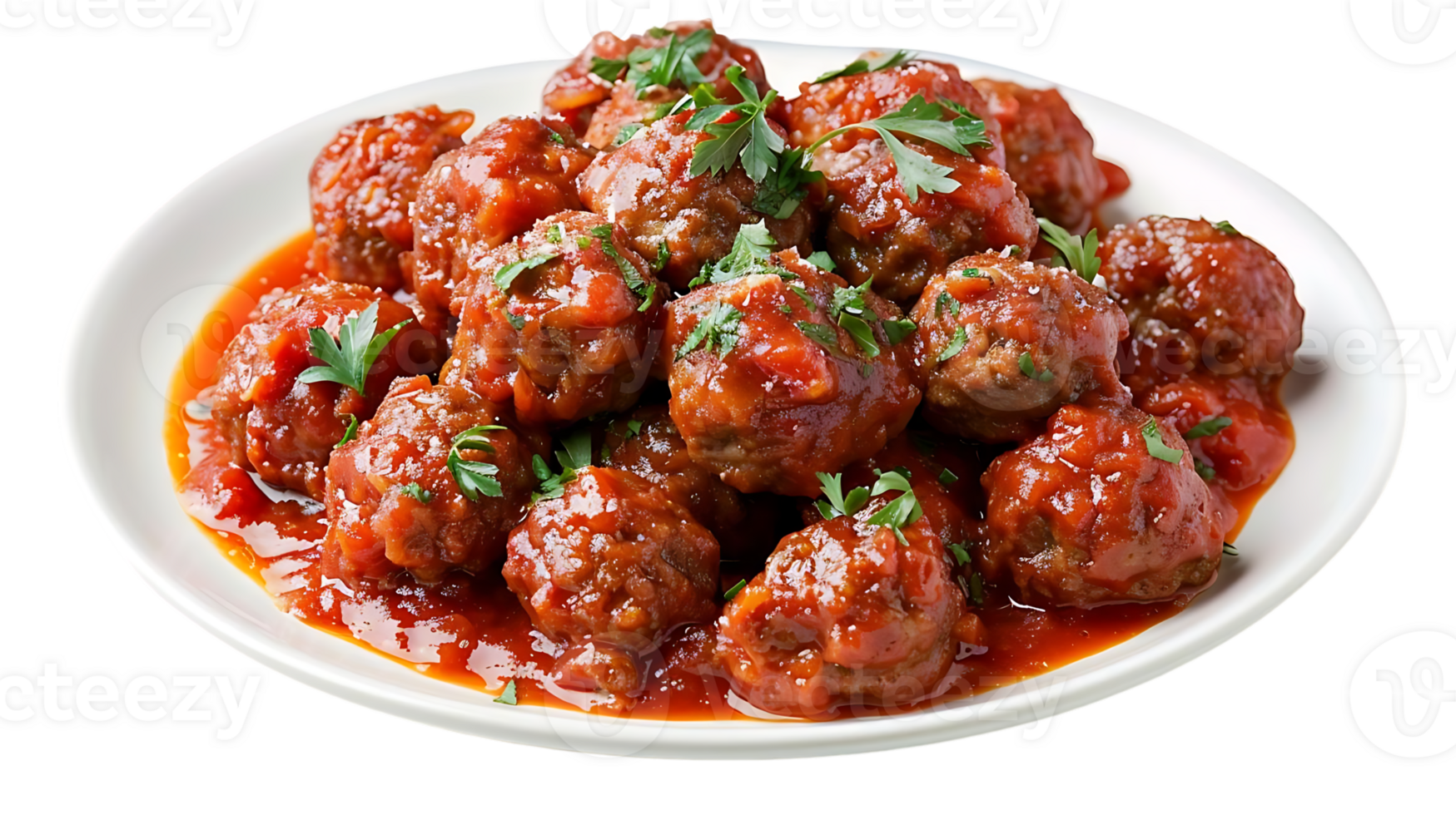 Delicious Meatballs in Tomato Sauce - Food Photography png