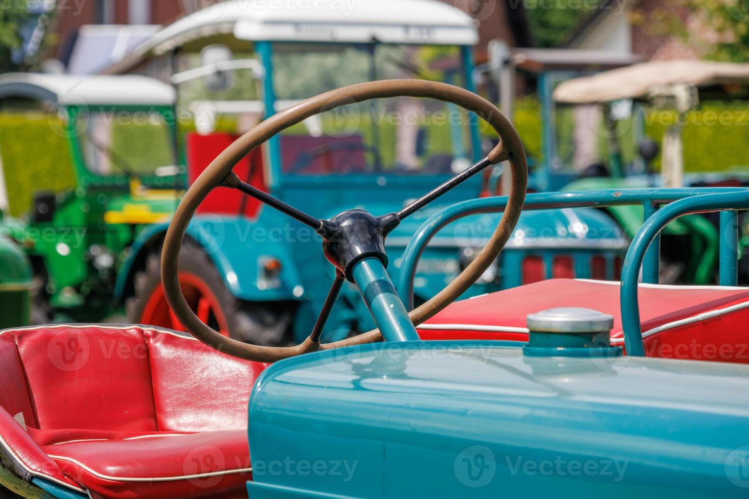 old tractors at a mill photo