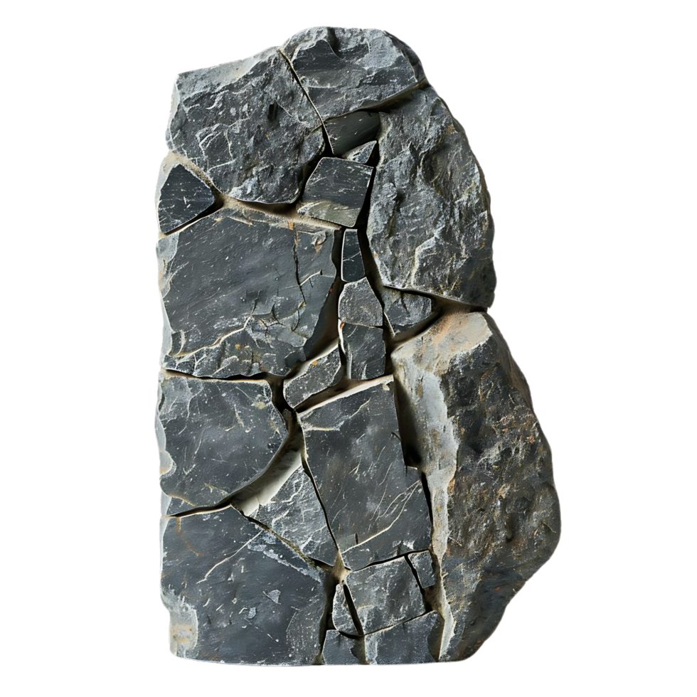 Cracked Stone Texture - Gray Rock Surface with Irregular Shape png
