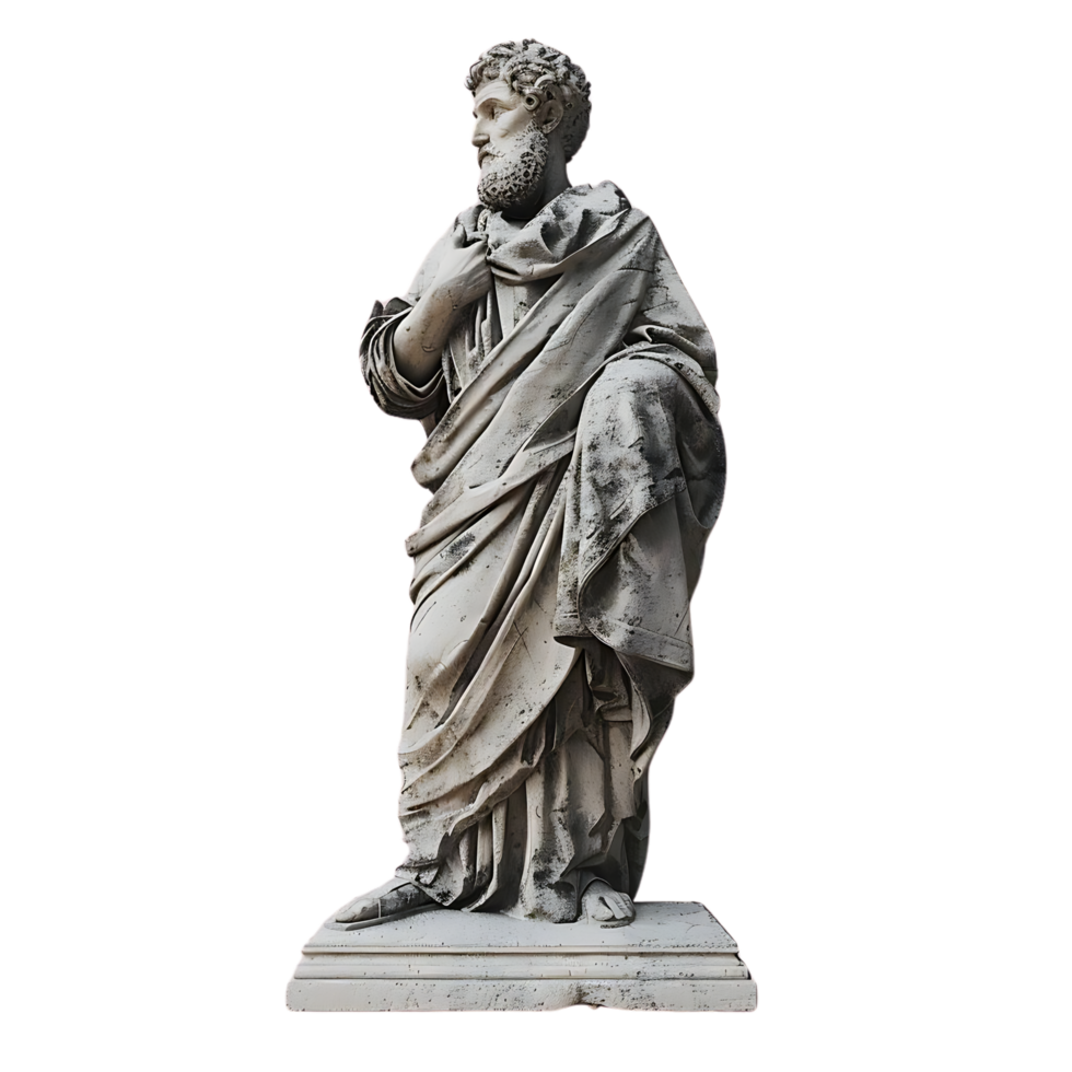 Marble Statue of a Man in a Toga png