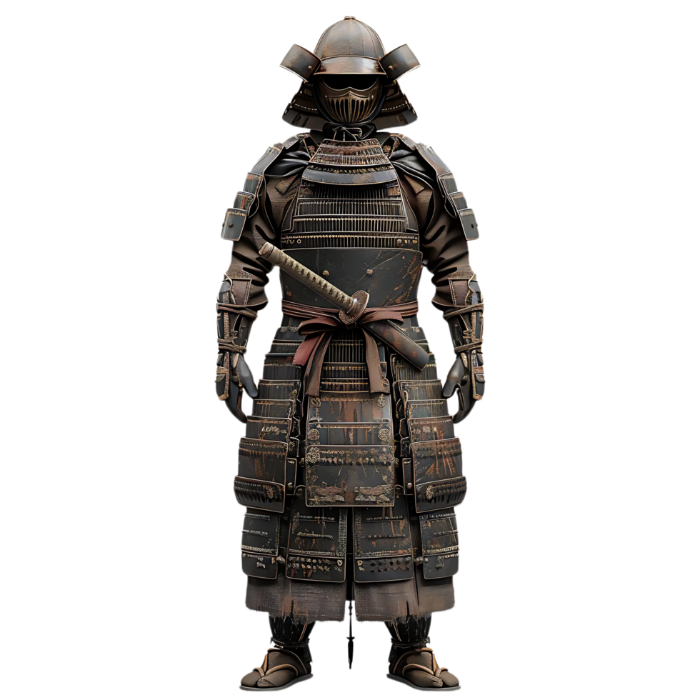 Samurai Warrior in Full Armor with Sword png