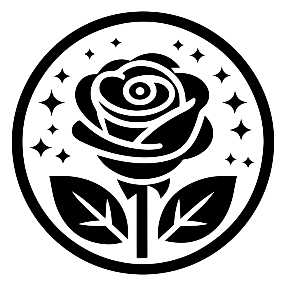 Rose Silhouette Logo Icon png