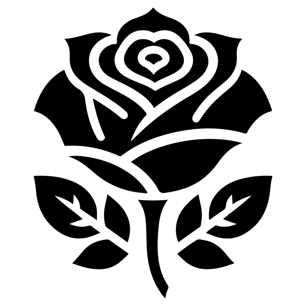 Rose Silhouette Logo Icon png