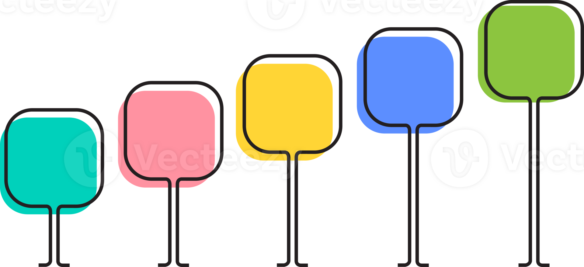 Milestone Company, Infographic simple design, Stroke line, pastel color png