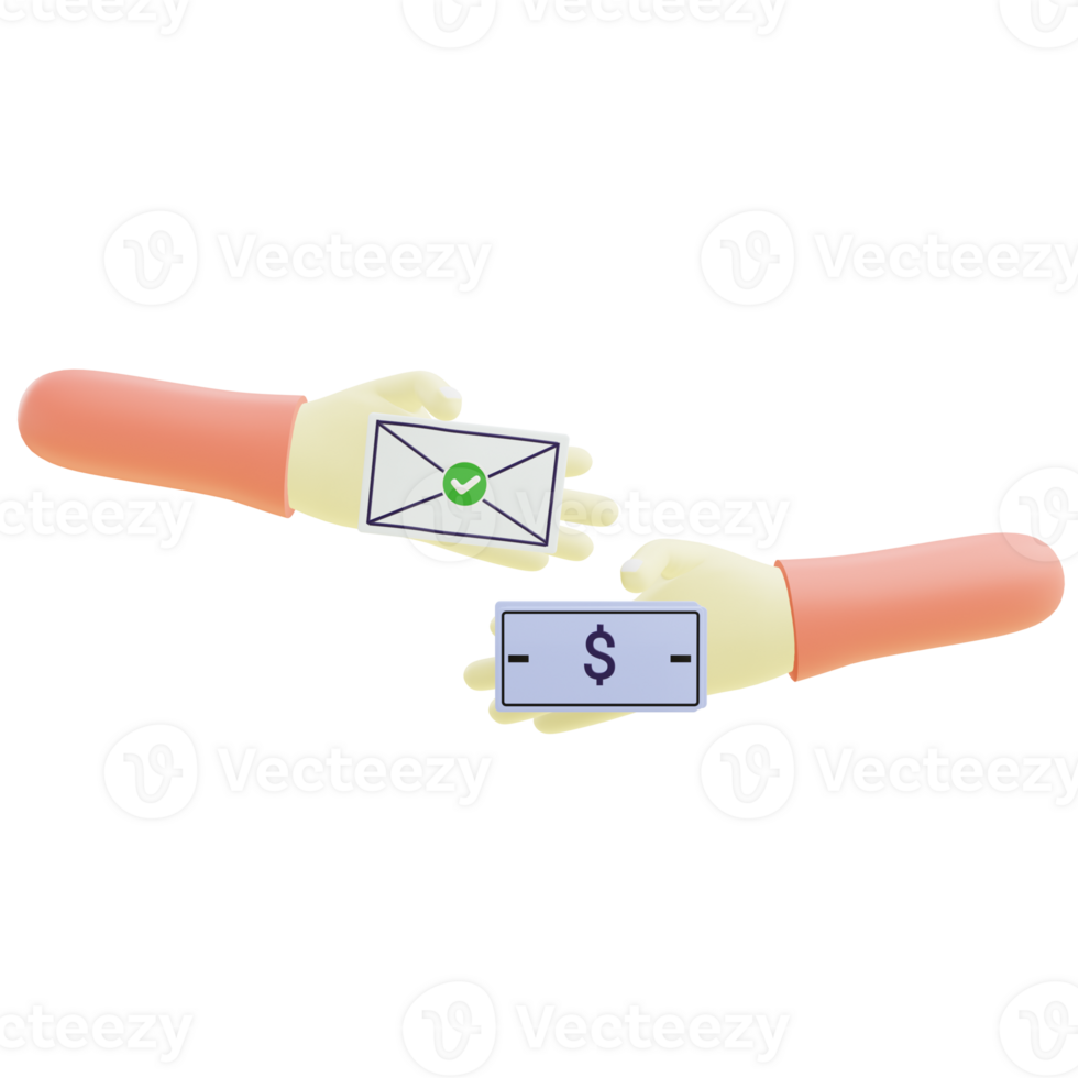 3 D illustration of Vote icon png