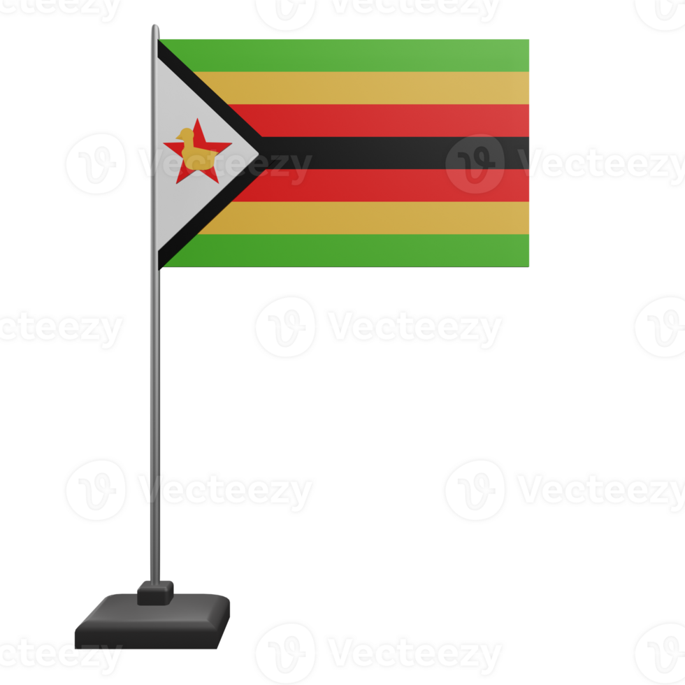 3 D illustration Zimbabwe Flag icon png