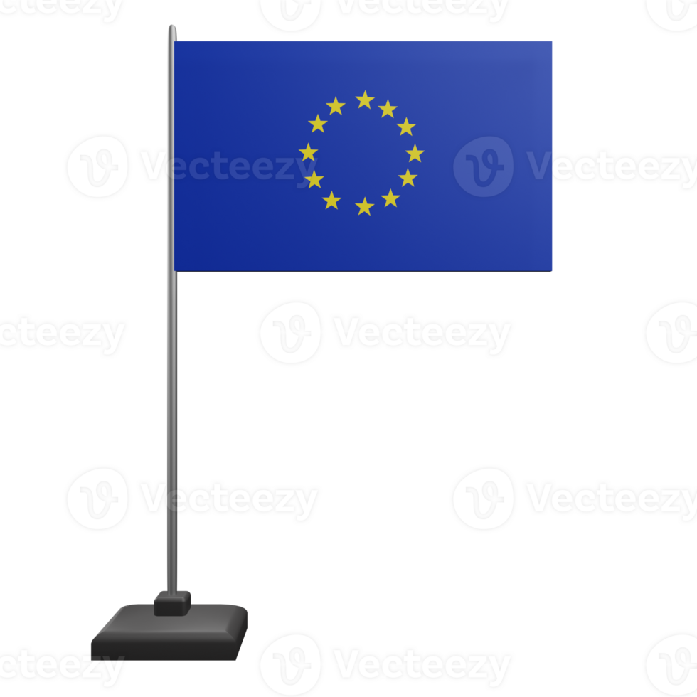 3 D illustration European Union Flag icon png