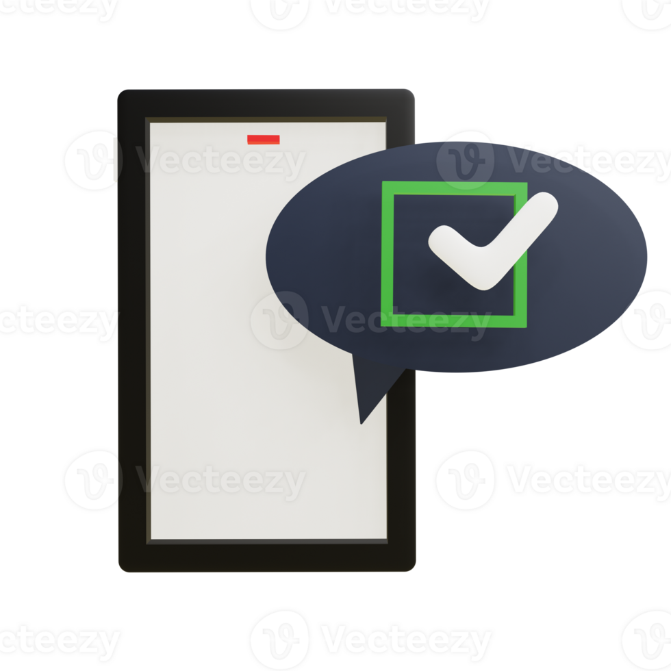 3 D illustration of Vote icon png