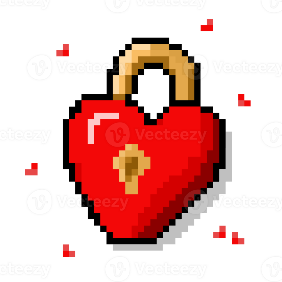 heart shaped padlock png