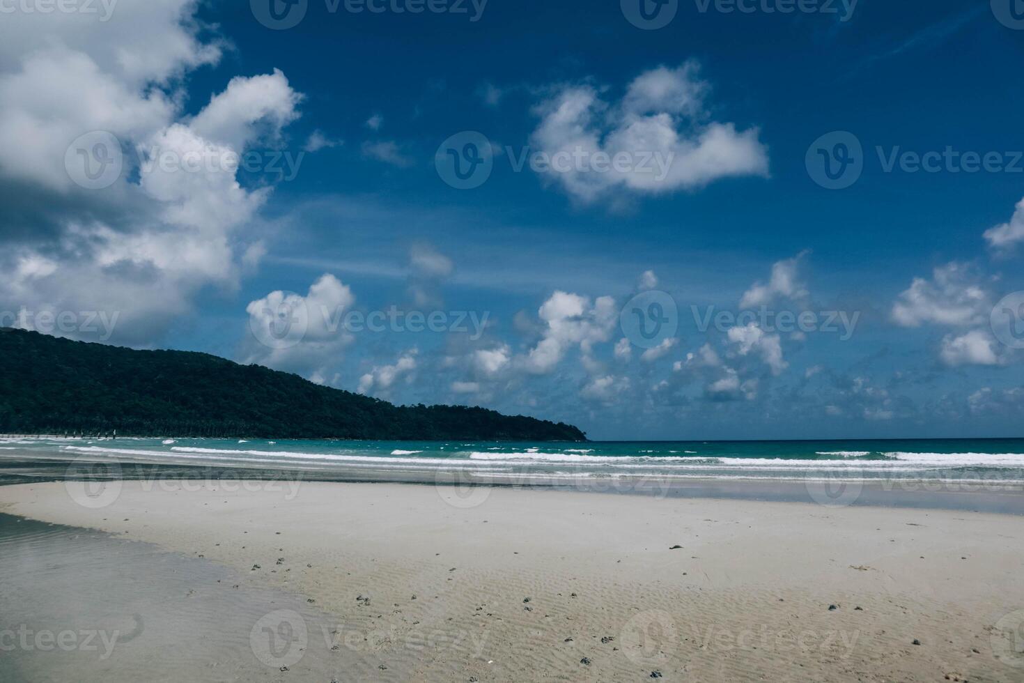 Beautiful Tropical Coral Reef Sea Background - Blue Sky Summer Material. photo
