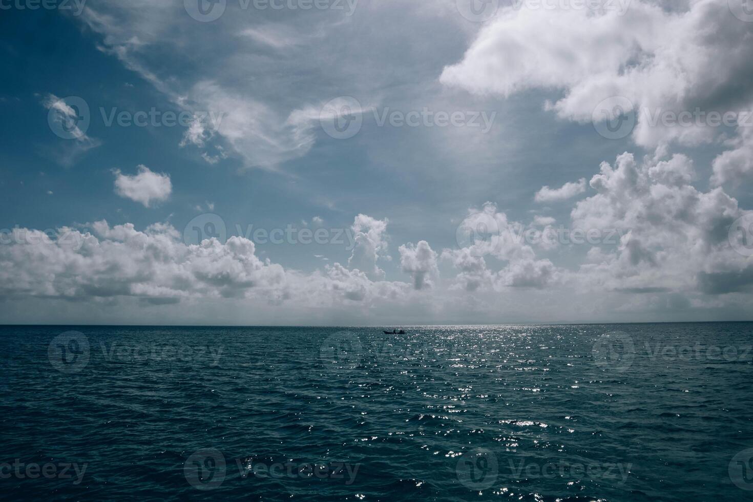 Beautiful Tropical Coral Reef Sea Background - Blue Sky Summer Material. photo
