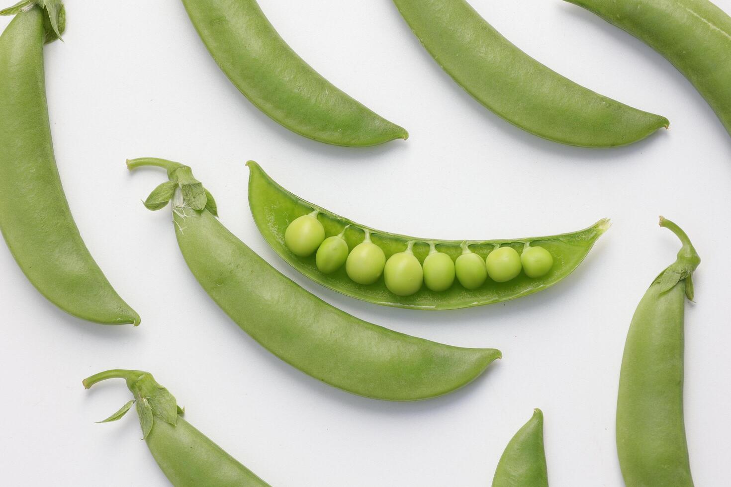 Pea on white background photo