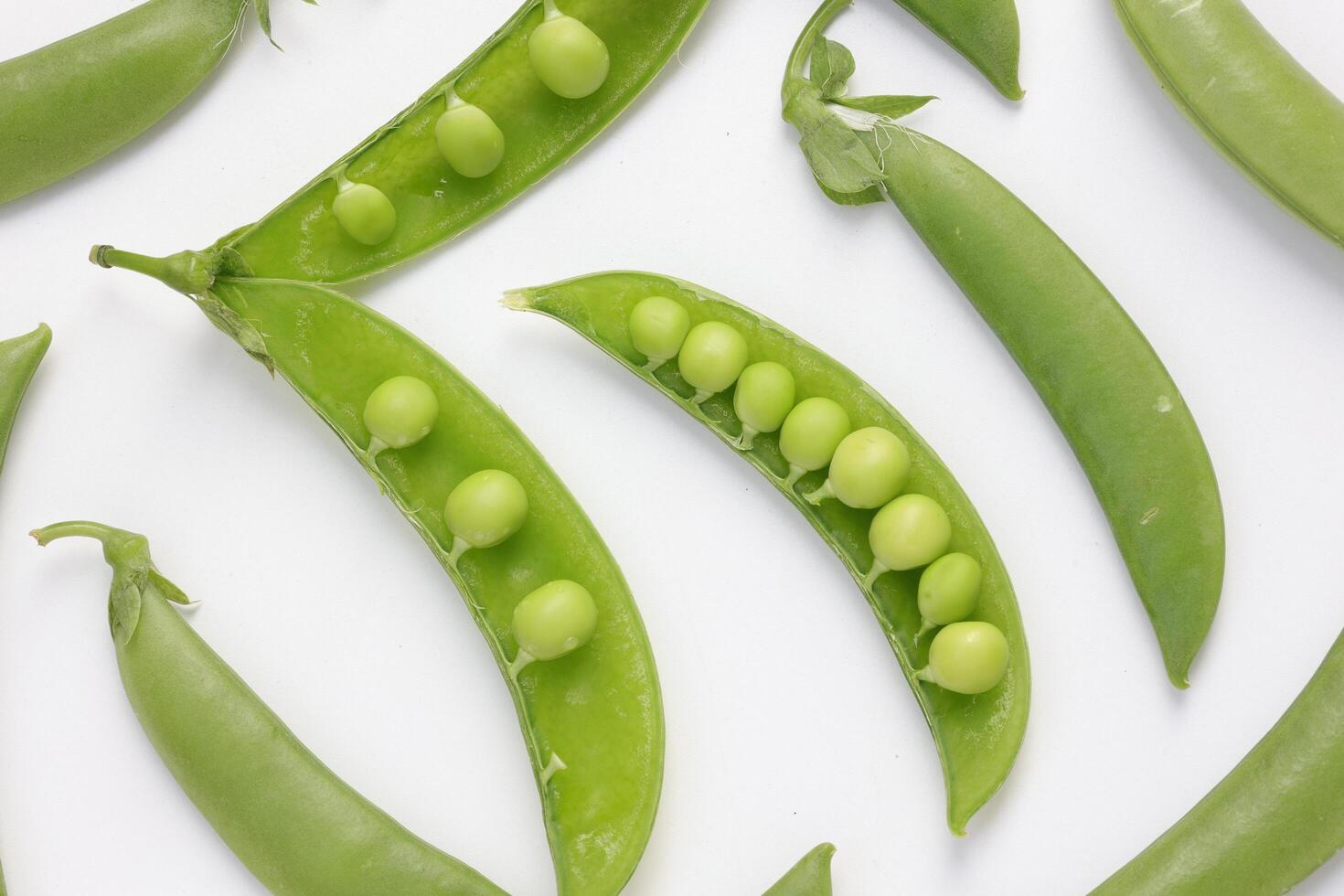 Pea on white background photo