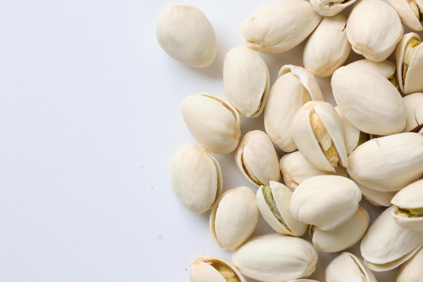 Pistachio nut isolated on white background photo
