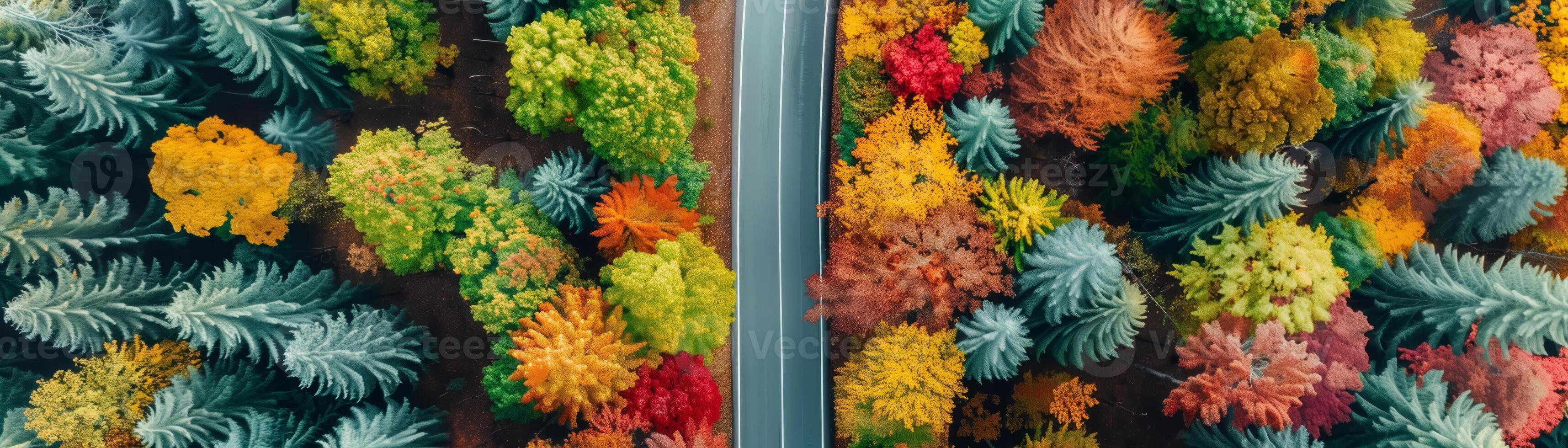 Vibrant colorful top view of succulents arranged in a visually appealing pattern, showcasing natural beauty and diversity in plant life. photo