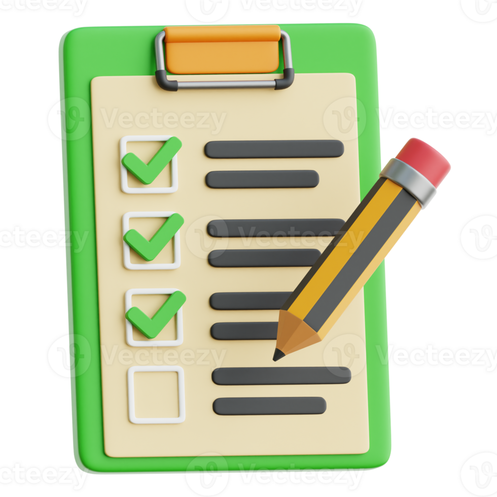 Checklist 3d Illustration png