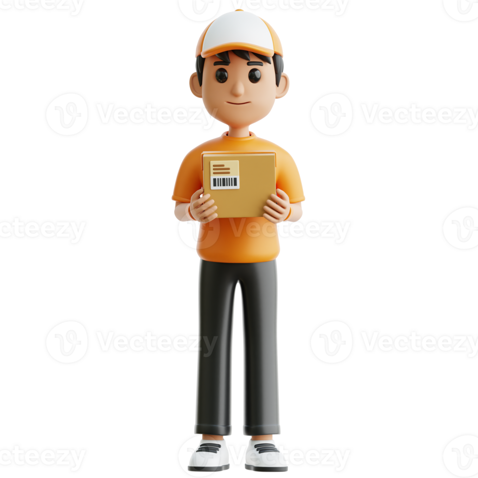 Delivery Man 3d Illustration png