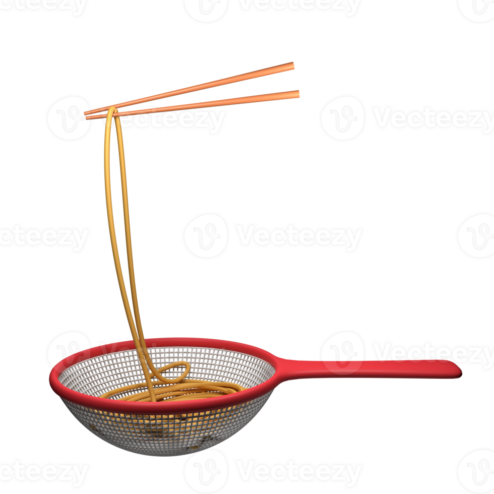 3d model of picking up noodles with chopsticks png