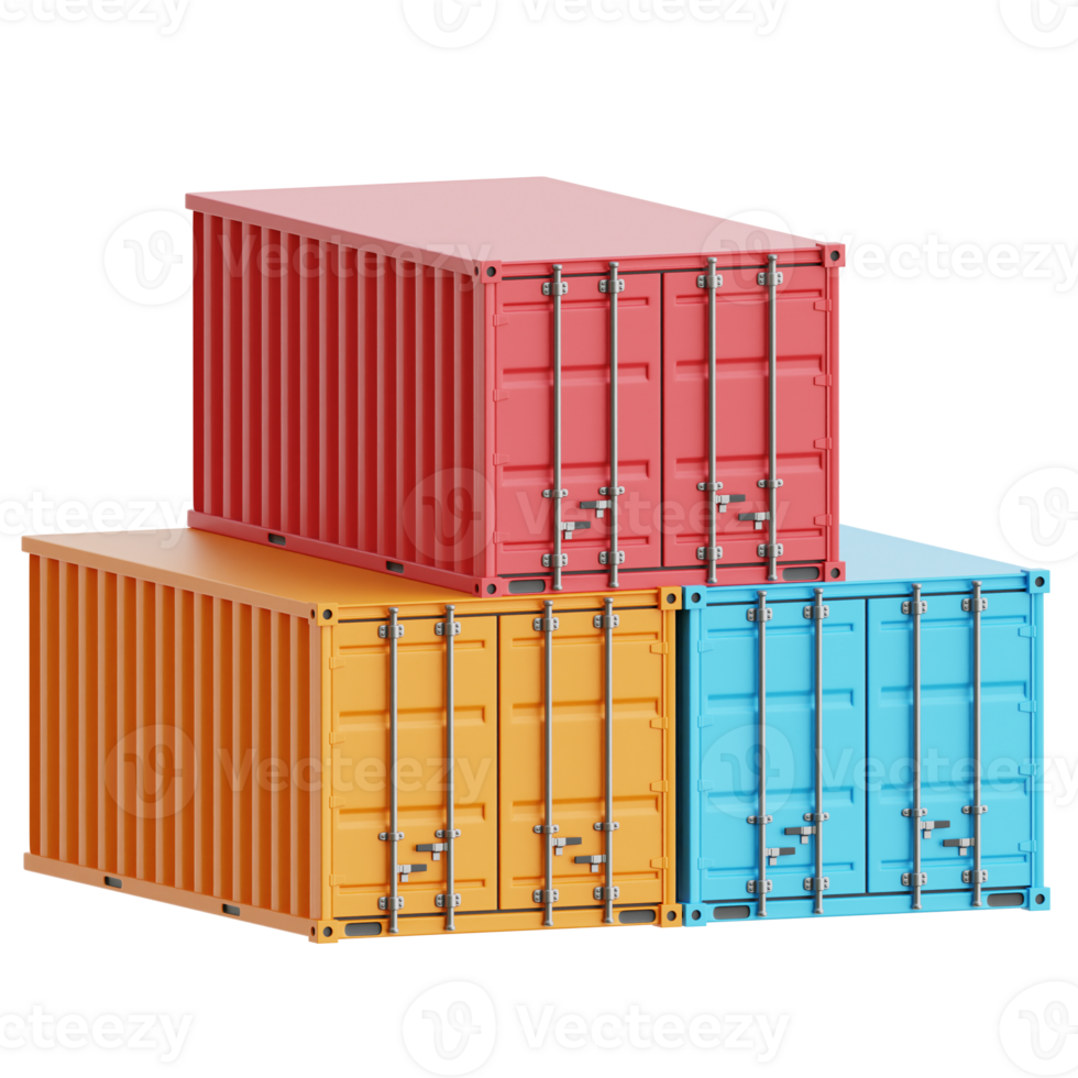 Cargo Container 3d Illustration png