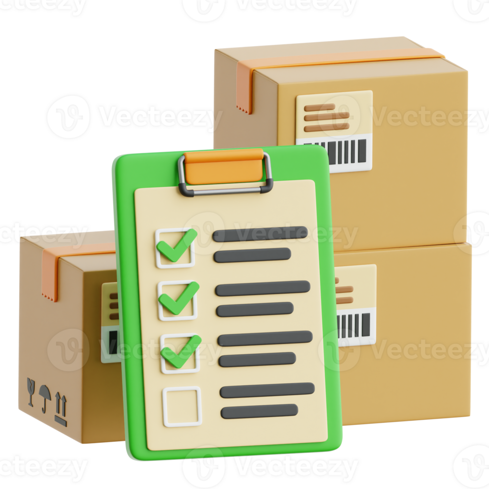 Delivery Checking 3d Illustration png