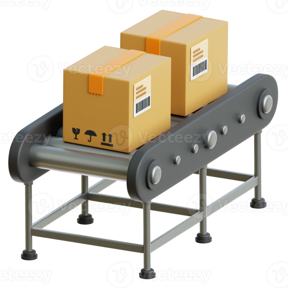 Sorting Conveyor 3d Illustration png