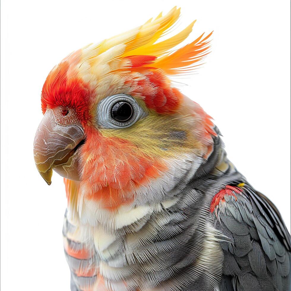 a bird with a colorful head photo