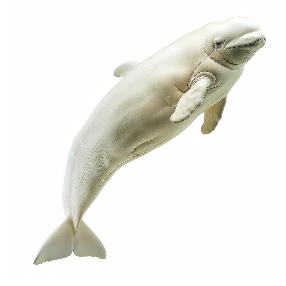a white dolphin is shown in the air photo