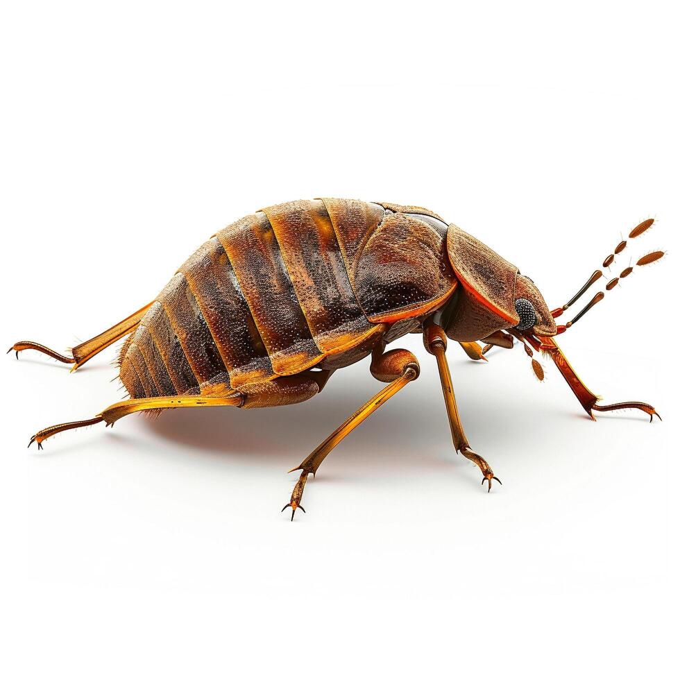 a bed bug on a white background photo