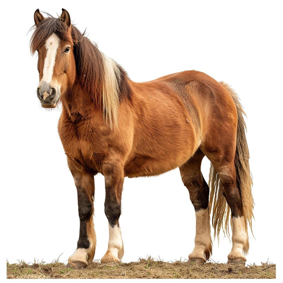 a horse standing in a field photo