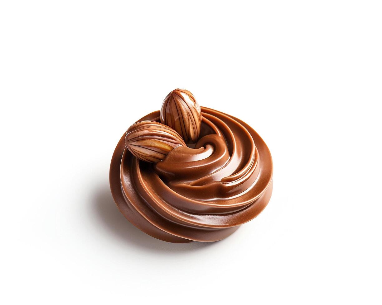 chocolate almond cake with almond paste photo