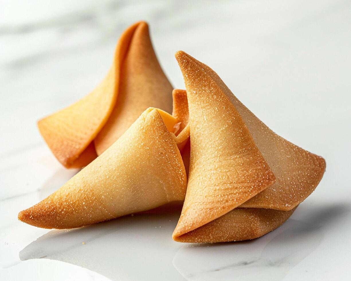 fortune cookies on a white surface photo