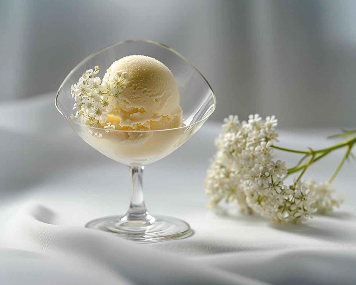 a bowl of ice cream photo