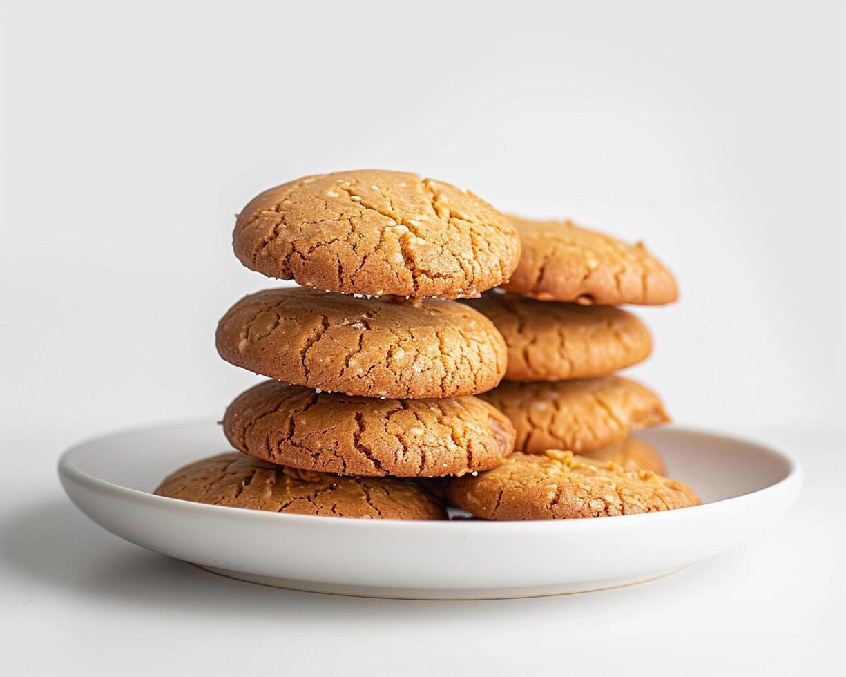 a stack of cookies on a plate photo