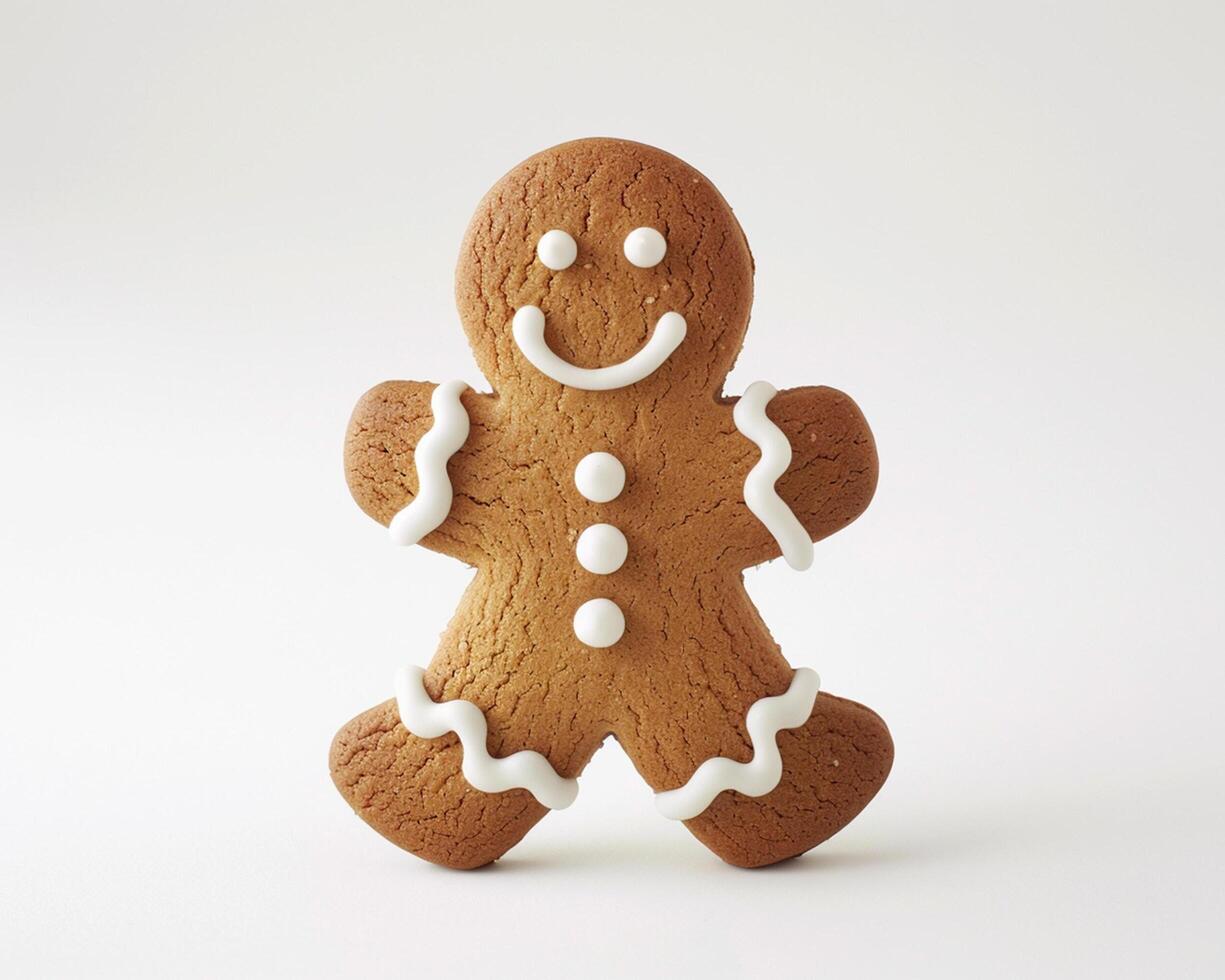 gingerbread man on white background photo