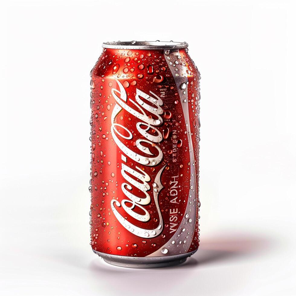 a can of coca cola on a white background photo