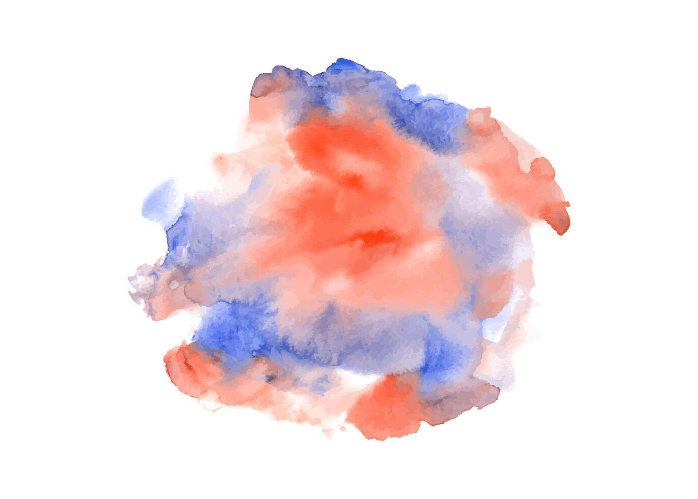 Abstract watercolor stains. Red and blue splashing on the paper. National colors of many countries. Aquarelle texture. paint stroke with wash. Hand drawn illustration for card, design vector